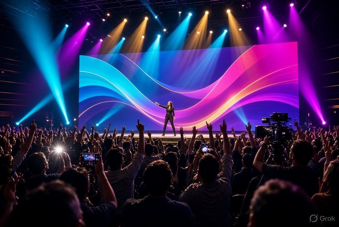 Brand launch and on-ground activation with stage lighting